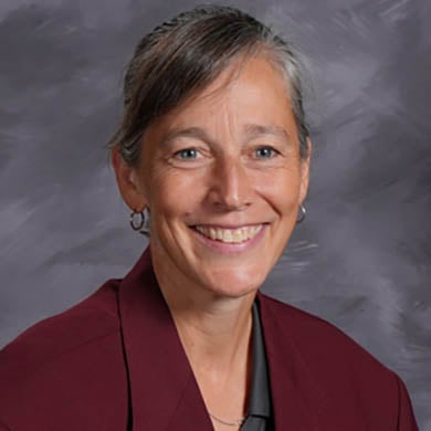 Julie O'Brien smiling at the camera