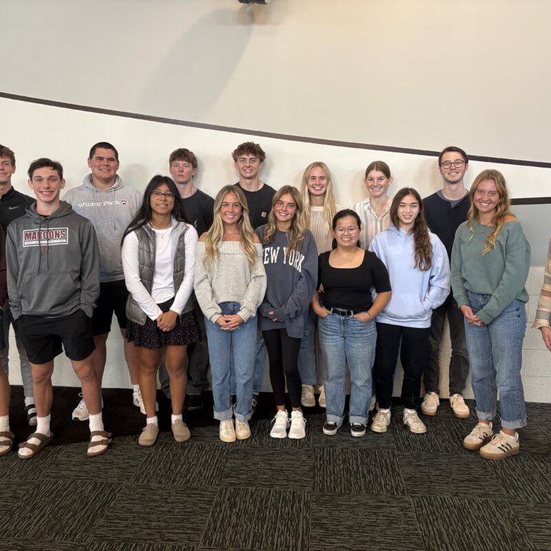 HCHS Entrepreneurship Class smiling at the camera.