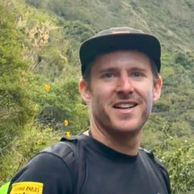 Ian Grell outside hiking