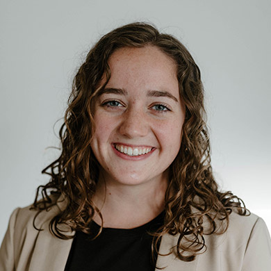 Katherine Lamer smiling at the camera